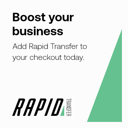 Rapid Transfer logo; Boost your business